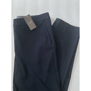 J Jill Wearever Collection Refined Woven Trouser Pants Size 10 Navy Blue Career